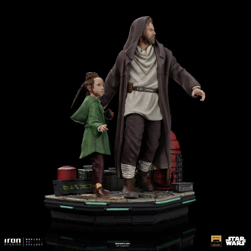 Star Wars: Obi-Wan Kenobi Deluxe Umetniška Povečana Statua 1/10 Obi-Wan & Young Leia 20 cm fotografija izdelka