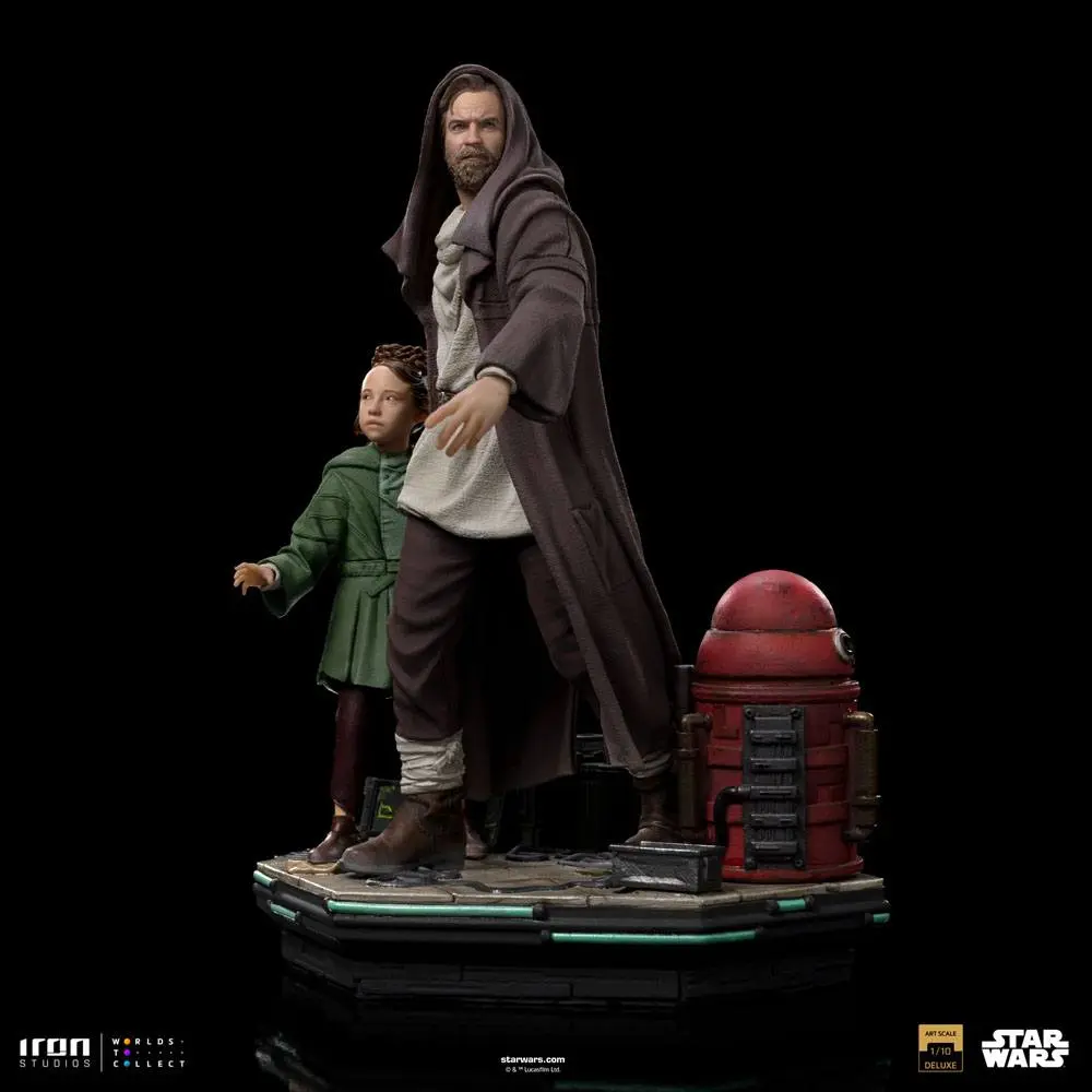 Star Wars: Obi-Wan Kenobi Deluxe Umetniška Povečana Statua 1/10 Obi-Wan & Young Leia 20 cm fotografija izdelka