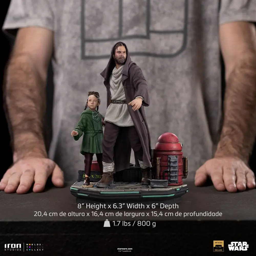 Star Wars: Obi-Wan Kenobi Deluxe Umetniška Povečana Statua 1/10 Obi-Wan & Young Leia 20 cm fotografija izdelka