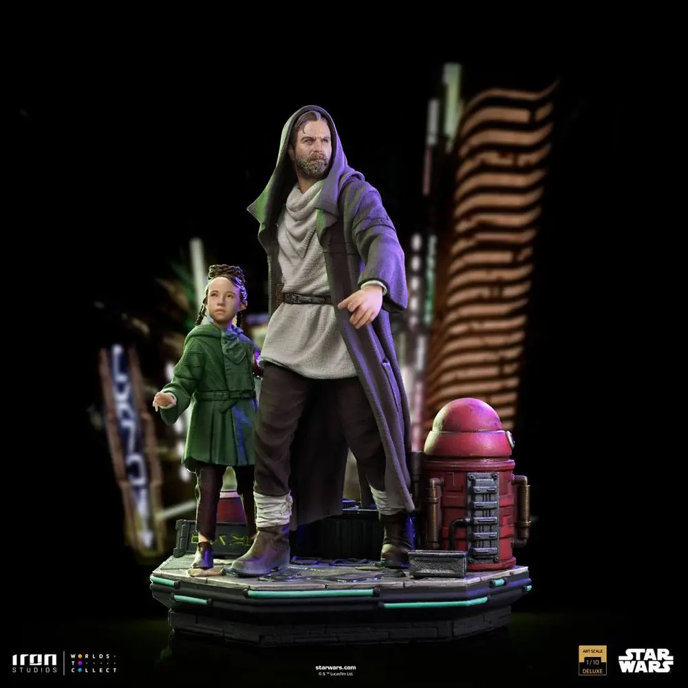 Star Wars: Obi-Wan Kenobi Deluxe Umetniška Povečana Statua 1/10 Obi-Wan & Young Leia 20 cm fotografija izdelka