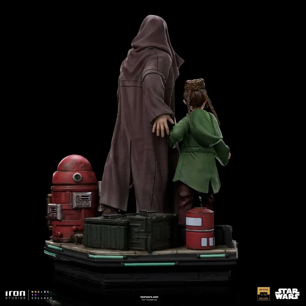 Star Wars: Obi-Wan Kenobi Deluxe Umetniška Povečana Statua 1/10 Obi-Wan & Young Leia 20 cm fotografija izdelka