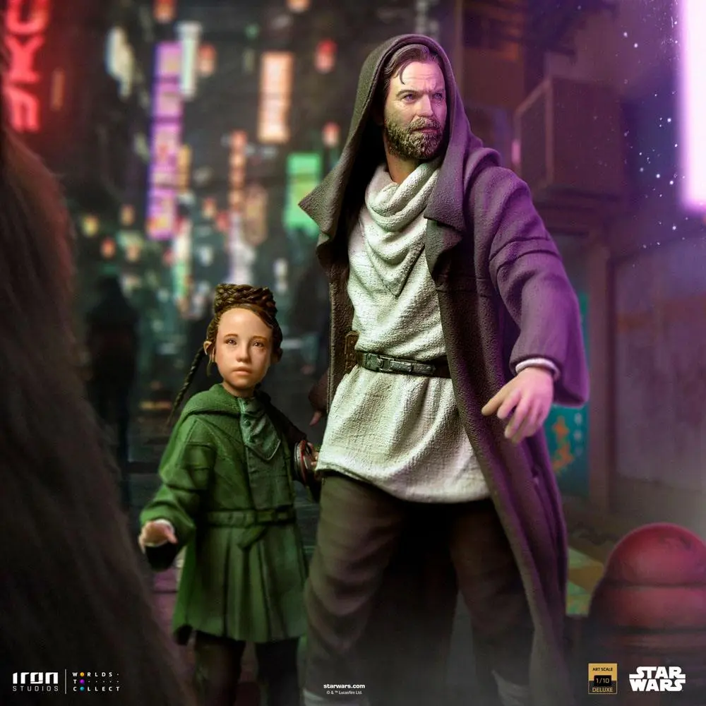 Star Wars: Obi-Wan Kenobi Deluxe Umetniška Povečana Statua 1/10 Obi-Wan & Young Leia 20 cm fotografija izdelka