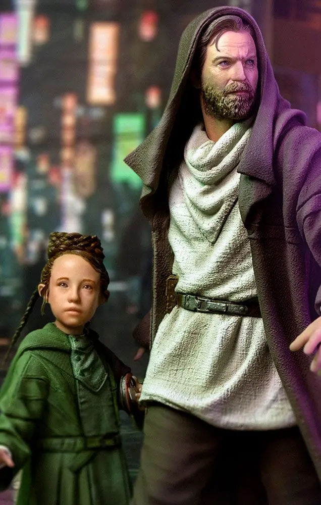 Star Wars: Obi-Wan Kenobi Deluxe Umetniška Povečana Statua 1/10 Obi-Wan & Young Leia 20 cm fotografija izdelka