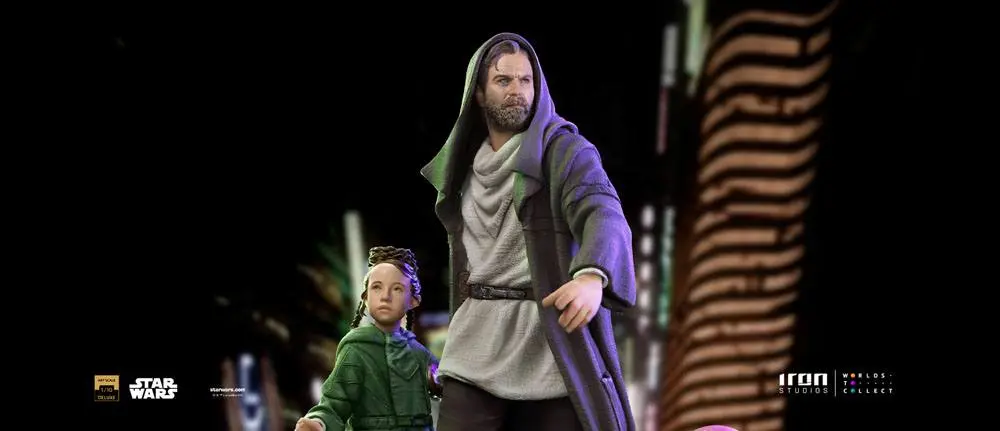 Star Wars: Obi-Wan Kenobi Deluxe Umetniška Povečana Statua 1/10 Obi-Wan & Young Leia 20 cm fotografija izdelka