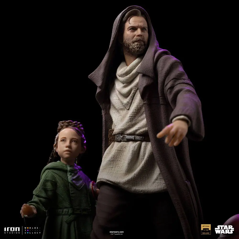 Star Wars: Obi-Wan Kenobi Deluxe Umetniška Povečana Statua 1/10 Obi-Wan & Young Leia 20 cm fotografija izdelka