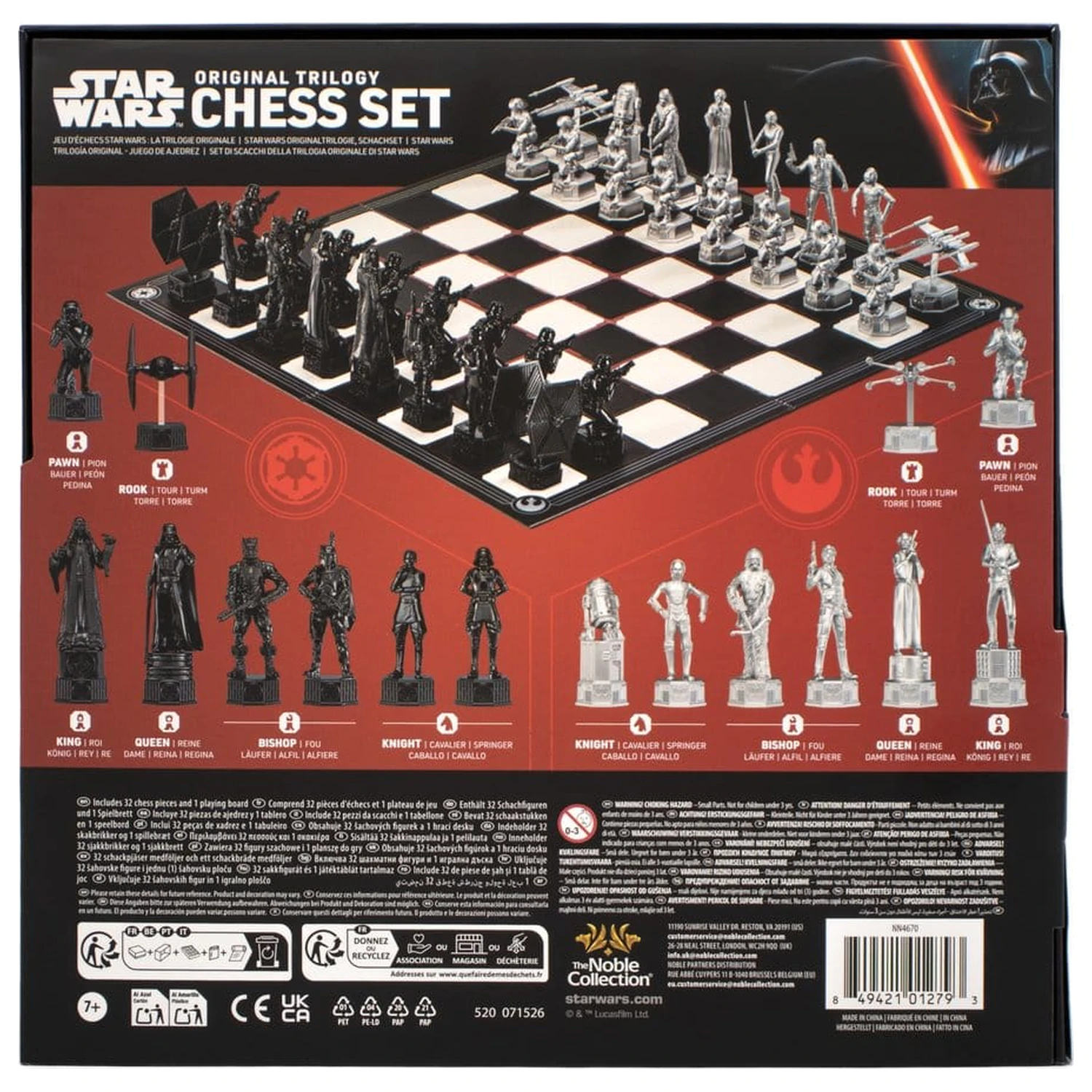 Star Wars Original Trilogy šahovski komplet 47 cm fotografija izdelka