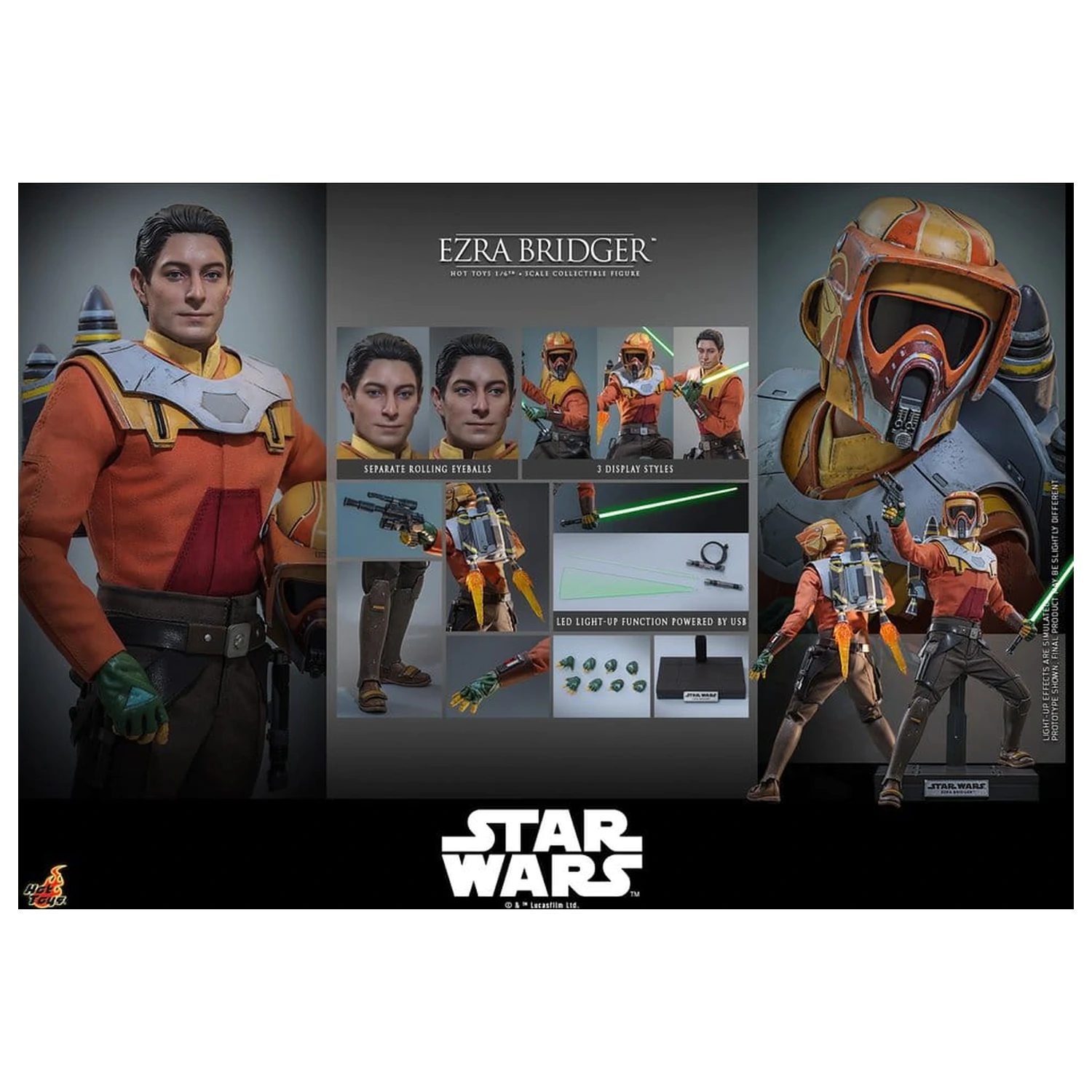 Star Wars: Rebels Television Masterpiece akcijska figura 1/6 Ezra Bridger 31 cm fotografija izdelka