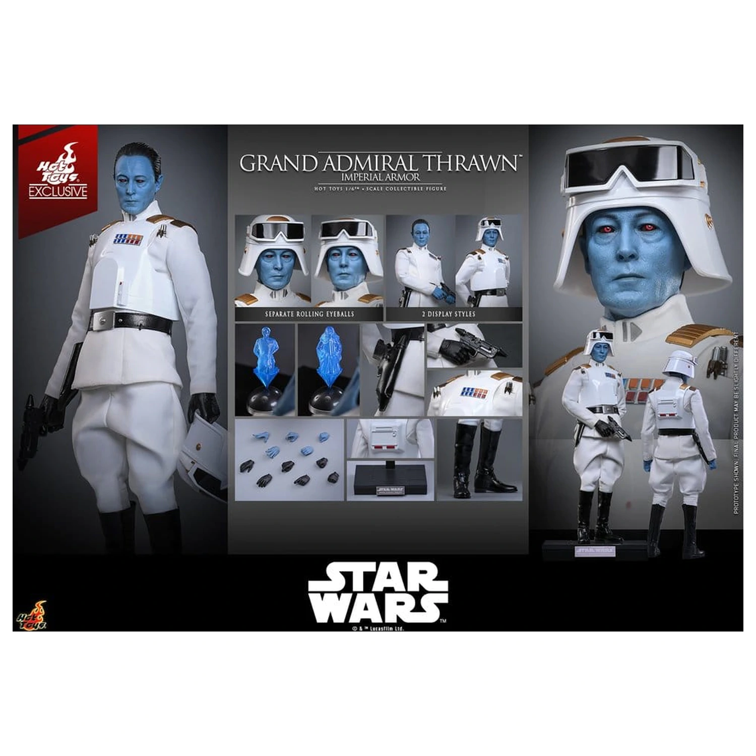 Star Wars: Rebels Television Masterpiece figura 1/6 Grand Admiral Thrawn (Imperial Armor) 32 cm fotografija izdelka