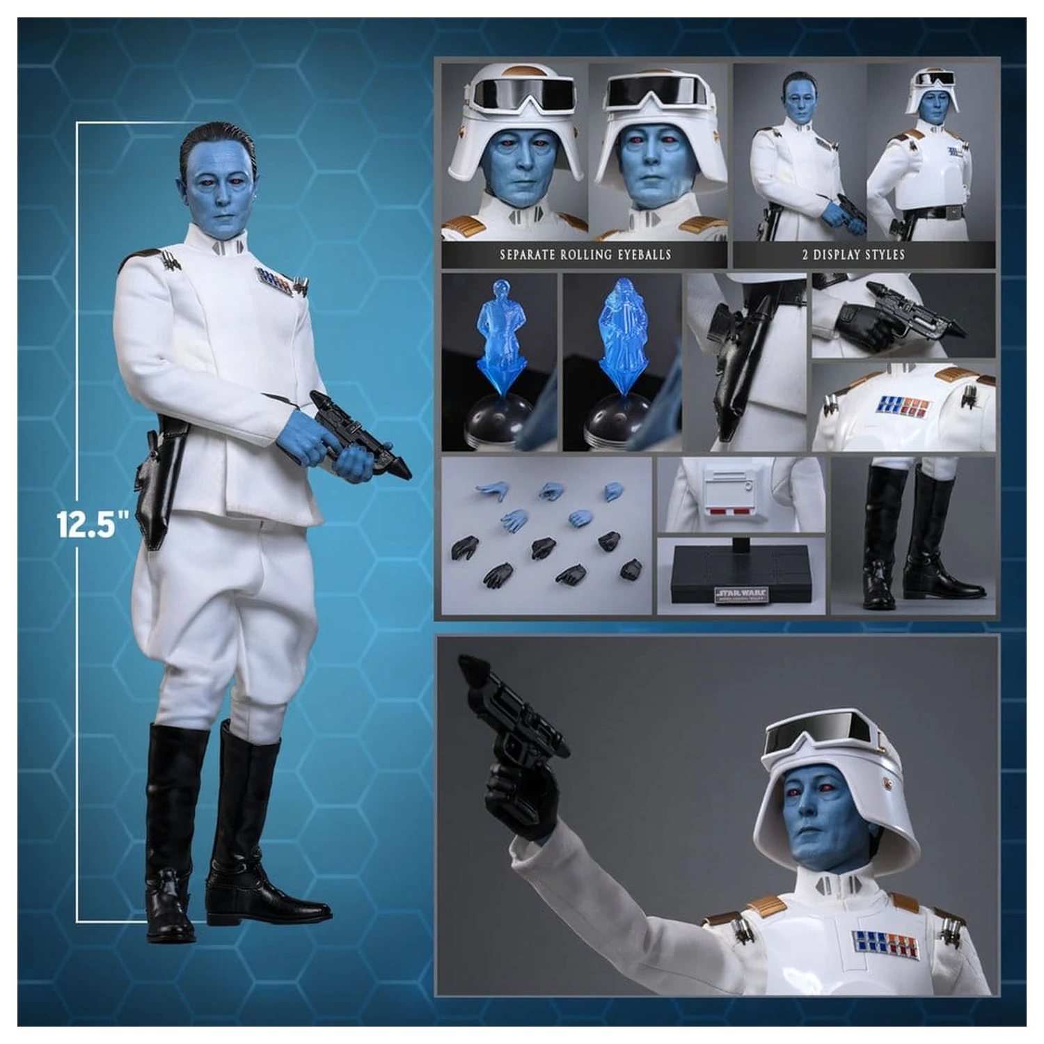 Star Wars: Rebels Television Masterpiece figura 1/6 Grand Admiral Thrawn (Imperial Armor) 32 cm fotografija izdelka