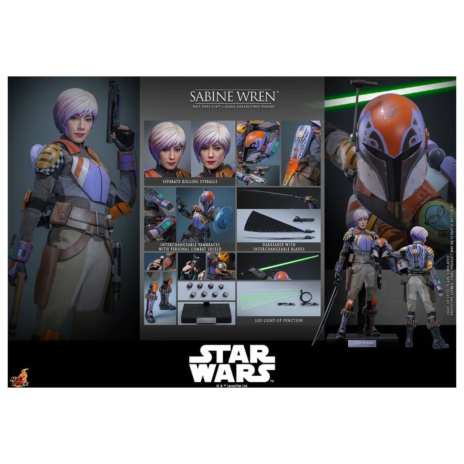 Star Wars: Rebels Television Masterpiece akcijska figura 1/6 Sabine Wren 29 cm fotografija izdelka