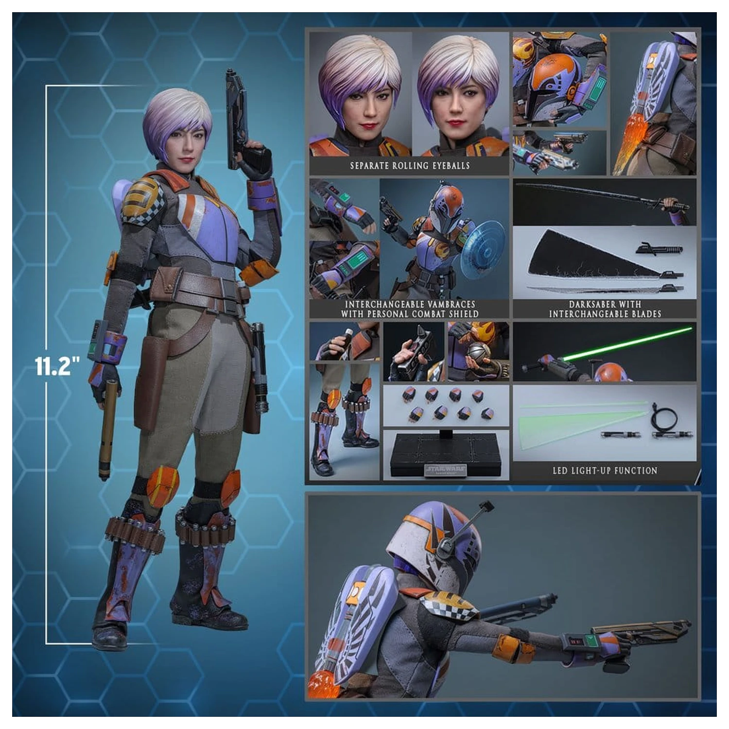 Star Wars: Rebels Television Masterpiece akcijska figura 1/6 Sabine Wren 29 cm fotografija izdelka