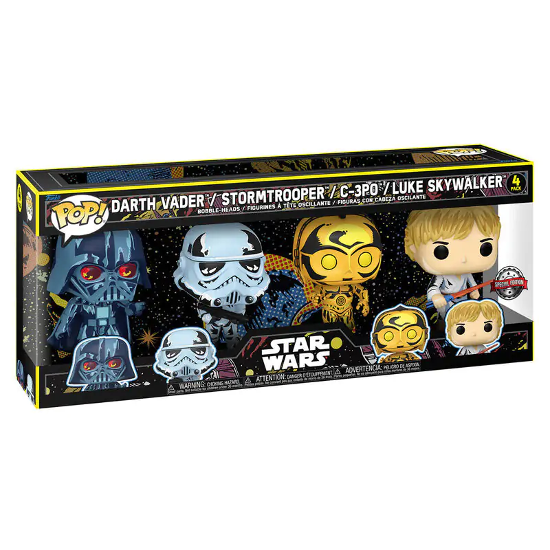 Star Wars POP! Movies Vinyl Figure 4-Pack Retro Series 9 cm fotografija izdelka