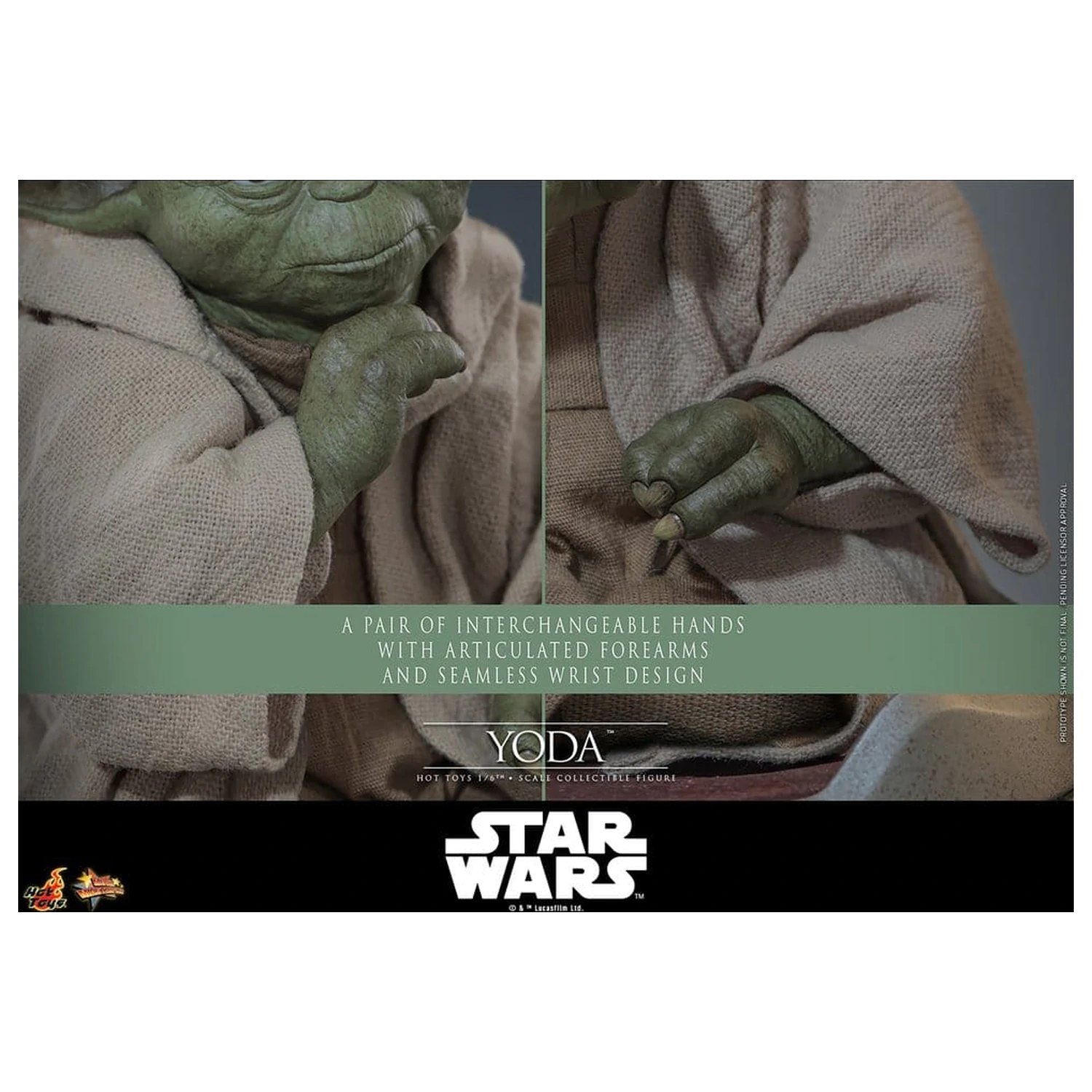 Star Wars: Revenge of the Sith Movie Masterpiece akcijska figura 1/6 Yoda 14 cm fotografija izdelka