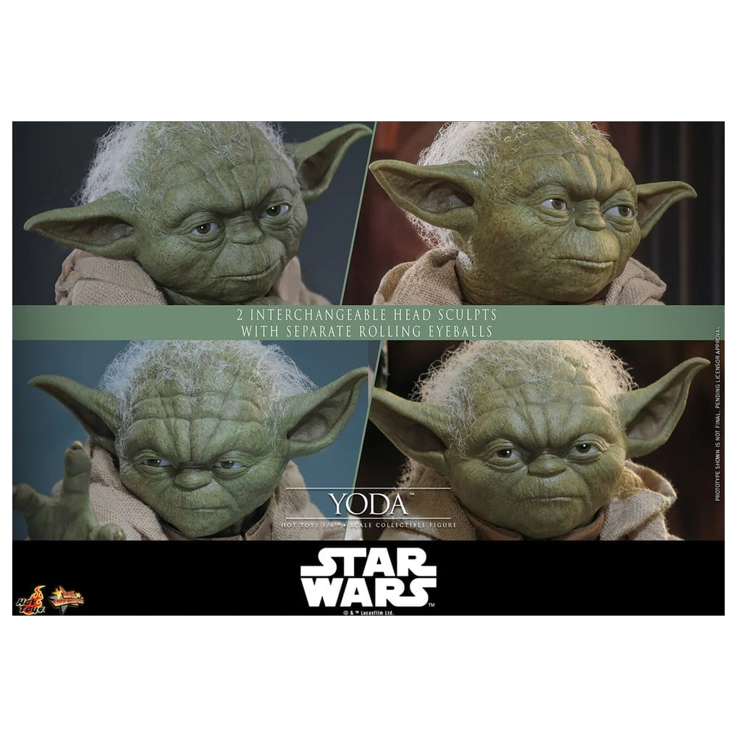 Star Wars: Revenge of the Sith Movie Masterpiece akcijska figura 1/6 Yoda 14 cm fotografija izdelka
