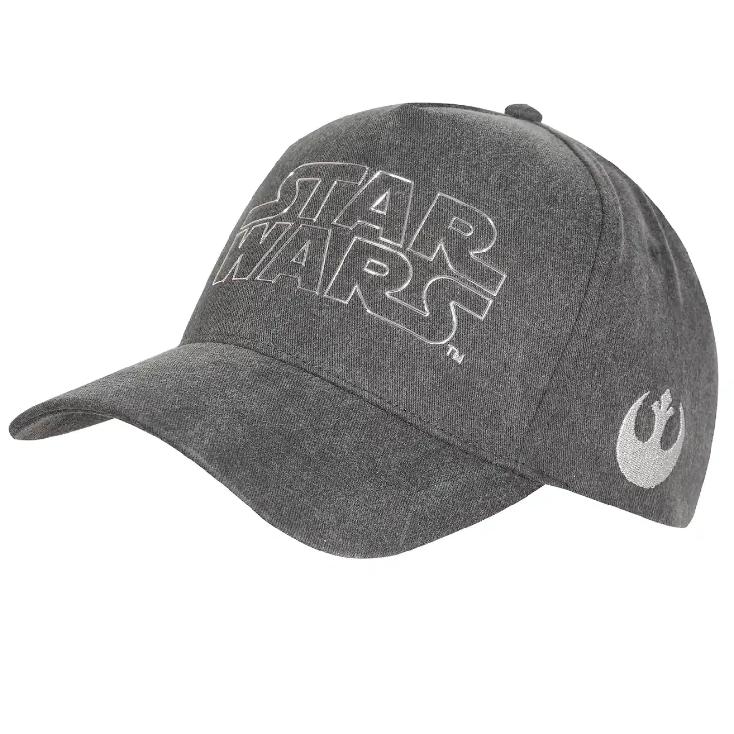 Star Wars Kriv Šilt Kapa s Srebrnim Logotipom fotografija izdelka