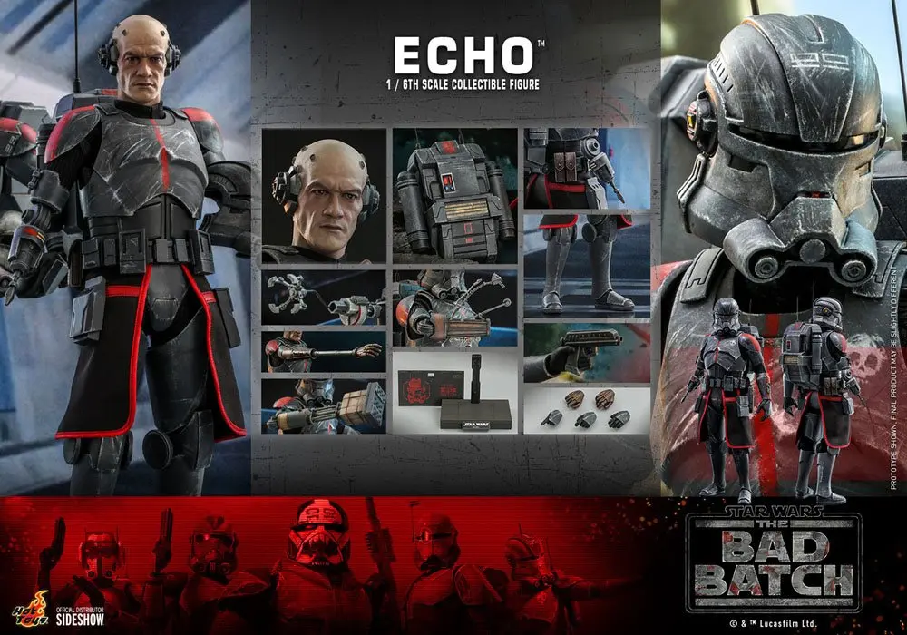 Star Wars The Bad Batch Akcijska Figura 1/6 Echo 29 cm fotografija izdelka