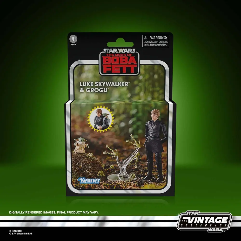 Star Wars: The Book of Boba Fett Vintage Collection Akcijske figure Luke Skywalker & Grogu 10 cm fotografija izdelka