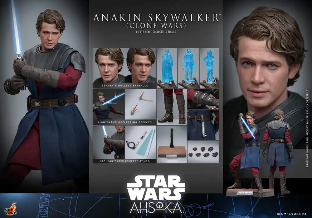 Star Wars: The Clone Wars akcijska figura 1/6 Anakin Skywalker 31 cm fotografija izdelka