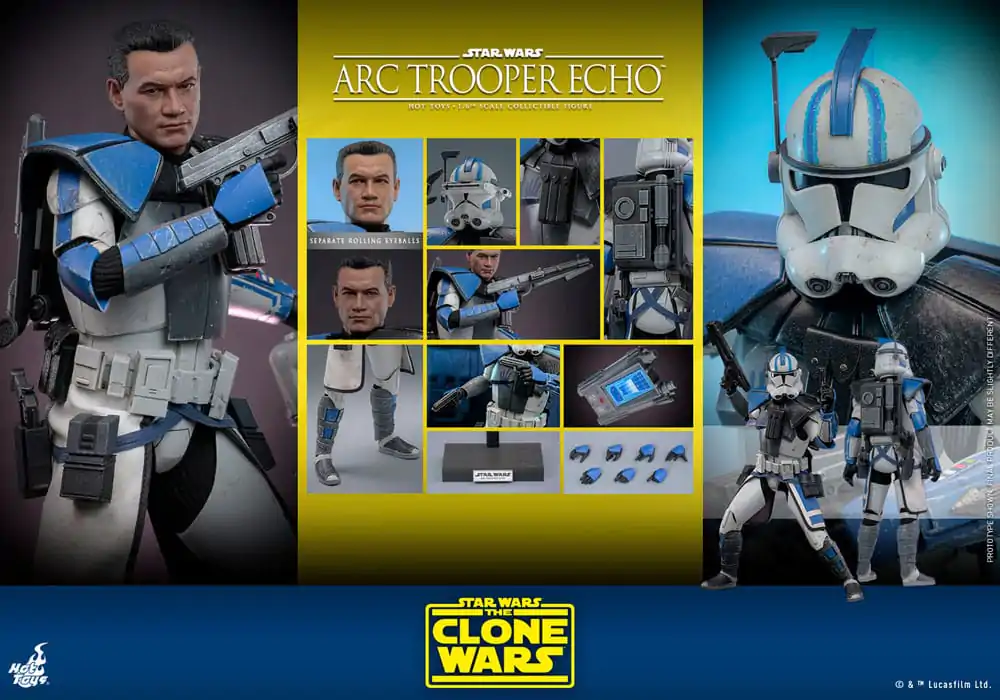 Star Wars: The Clone Wars akcijska figura 1/6 Arc Trooper Echo 30 cm fotografija izdelka