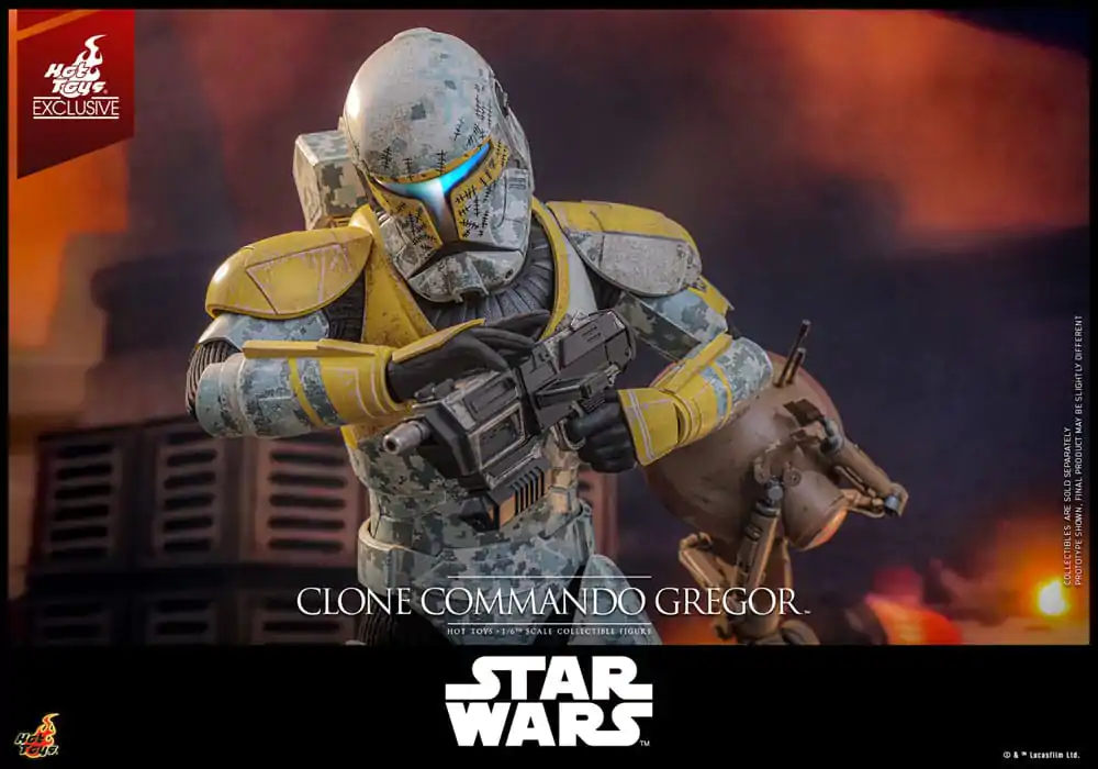 Star Wars: The Clone Wars akcijska figura 1/6 Clone Commando Gregor Hot Toys Exclusive 30 centimetrov fotografija izdelka