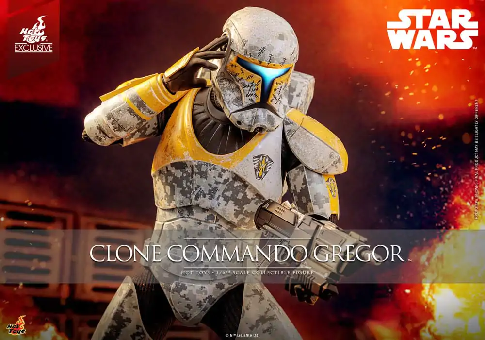 Star Wars: The Clone Wars akcijska figura 1/6 Clone Commando Gregor Hot Toys Exclusive 30 centimetrov fotografija izdelka