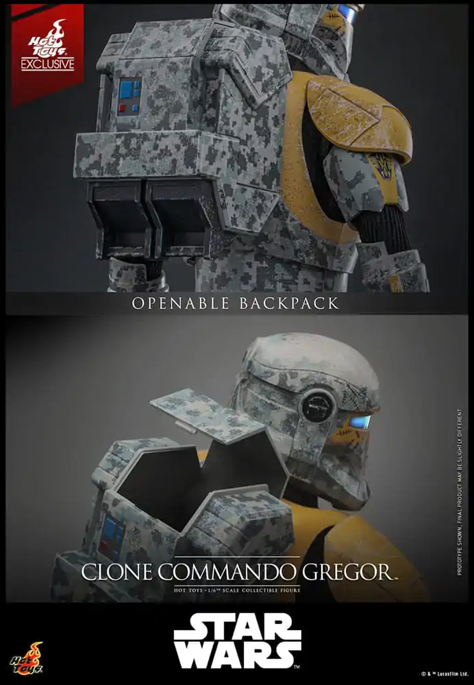 Star Wars: The Clone Wars akcijska figura 1/6 Clone Commando Gregor Hot Toys Exclusive 30 centimetrov fotografija izdelka