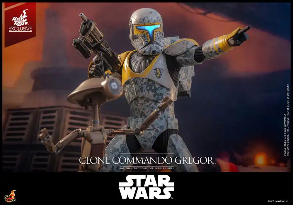 Star Wars: The Clone Wars akcijska figura 1/6 Clone Commando Gregor Hot Toys Exclusive 30 centimetrov fotografija izdelka