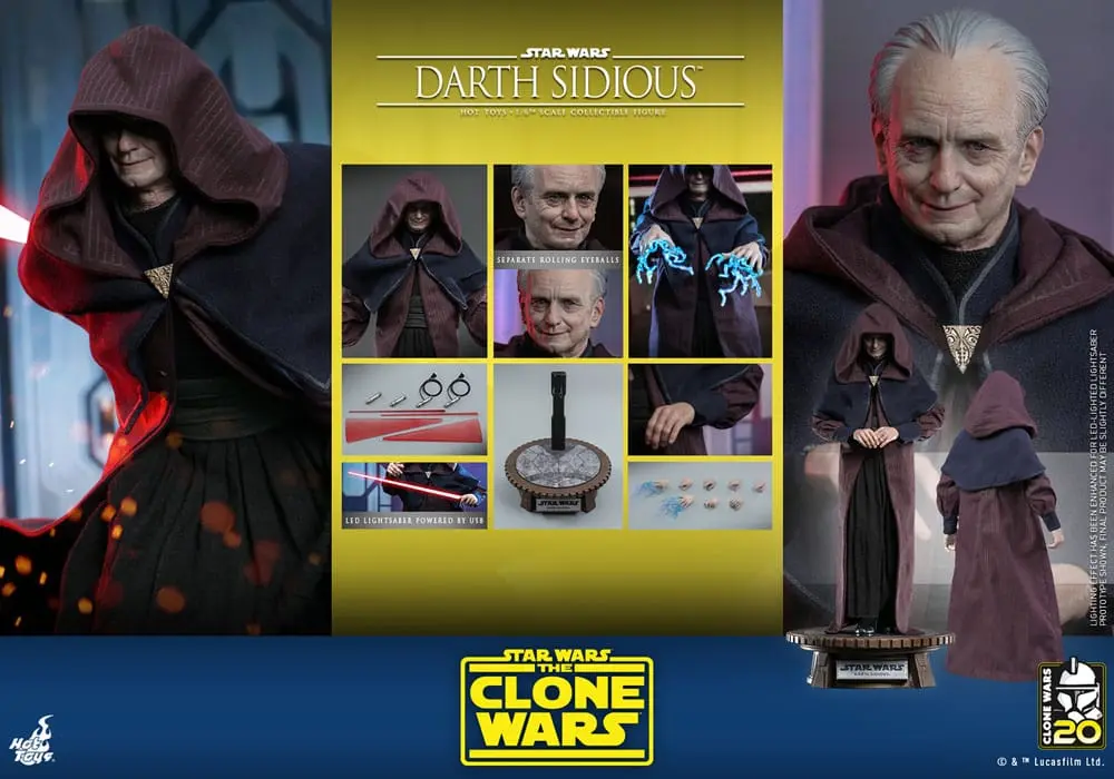 Star Wars: The Clone Wars Akcijska Figura 1/6 Darth Sidious 29 cm fotografija izdelka
