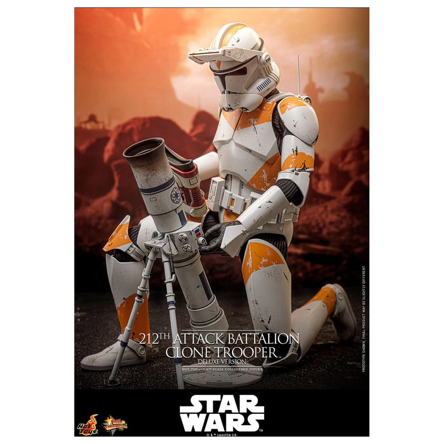 Star Wars: The Clone Wars Akcijska figura 1/6 212th Attack Battalion Clone Trooper Deluxe Version 30 cm fotografija izdelka