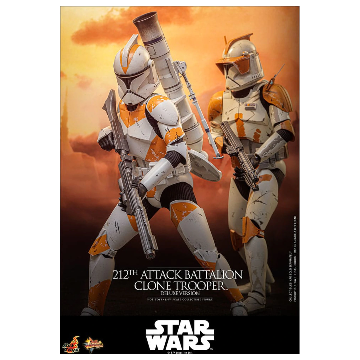 Star Wars: The Clone Wars Akcijska figura 1/6 212th Attack Battalion Clone Trooper Deluxe Version 30 cm fotografija izdelka