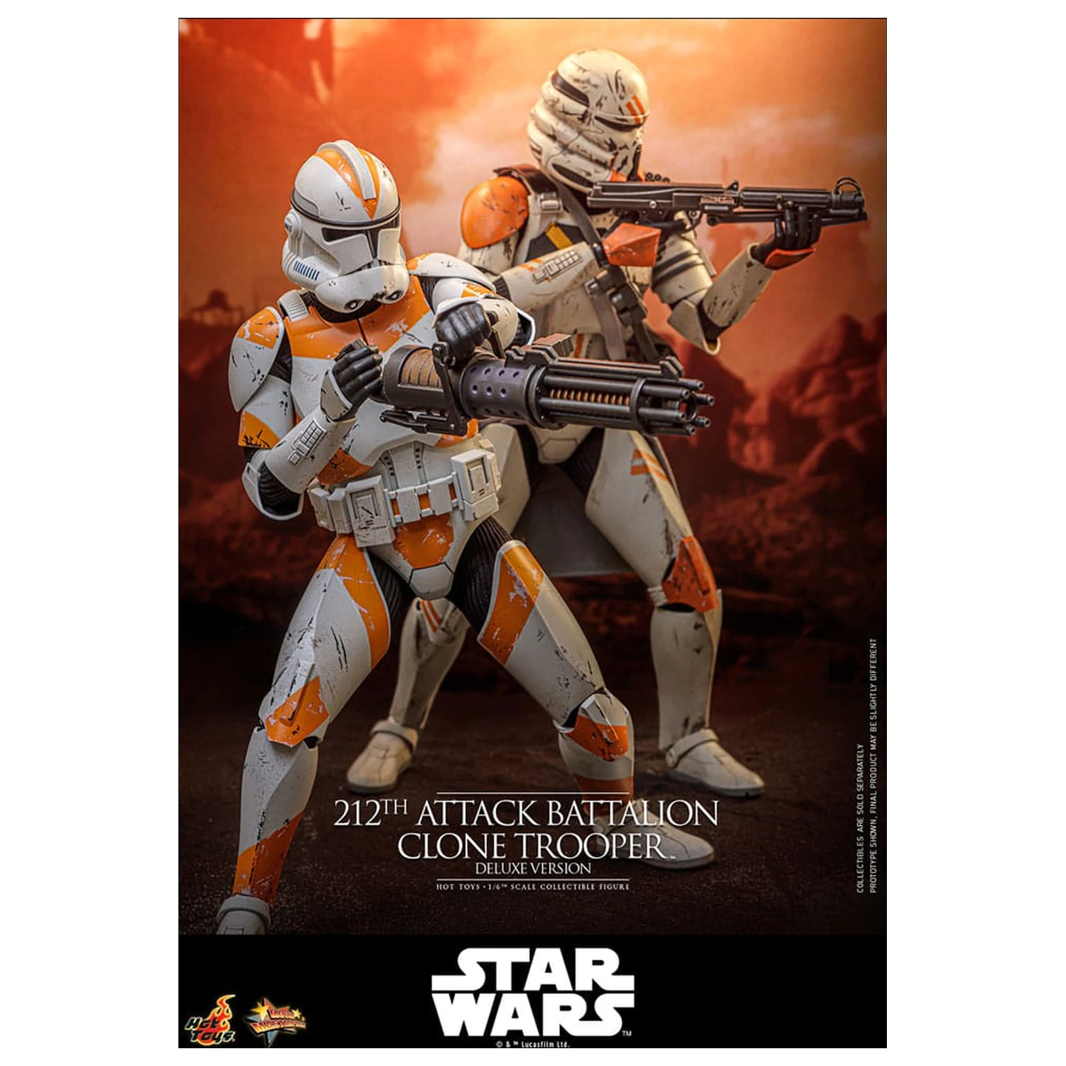 Star Wars: The Clone Wars Akcijska figura 1/6 212th Attack Battalion Clone Trooper Deluxe Version 30 cm fotografija izdelka