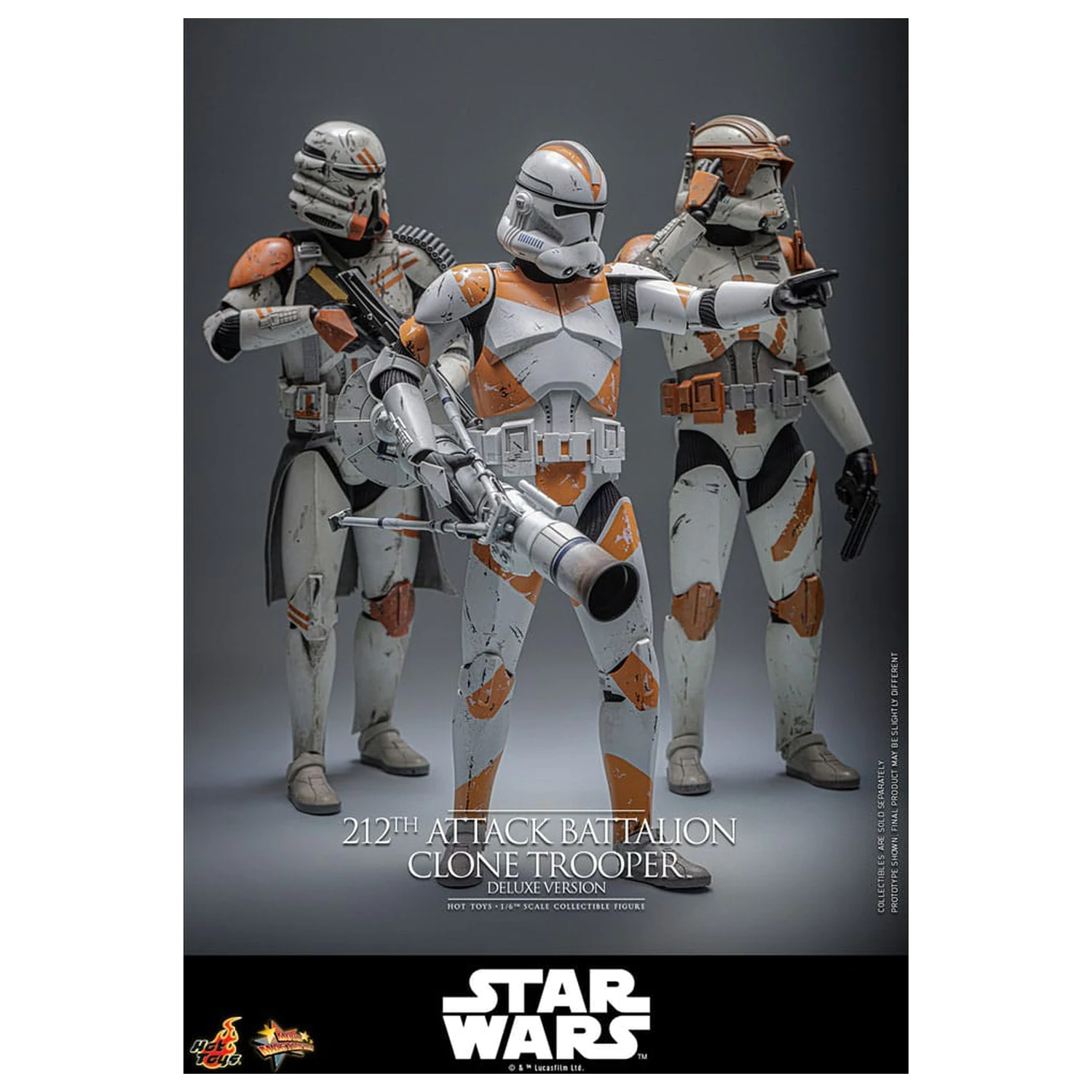 Star Wars: The Clone Wars Akcijska figura 1/6 212th Attack Battalion Clone Trooper Deluxe Version 30 cm fotografija izdelka