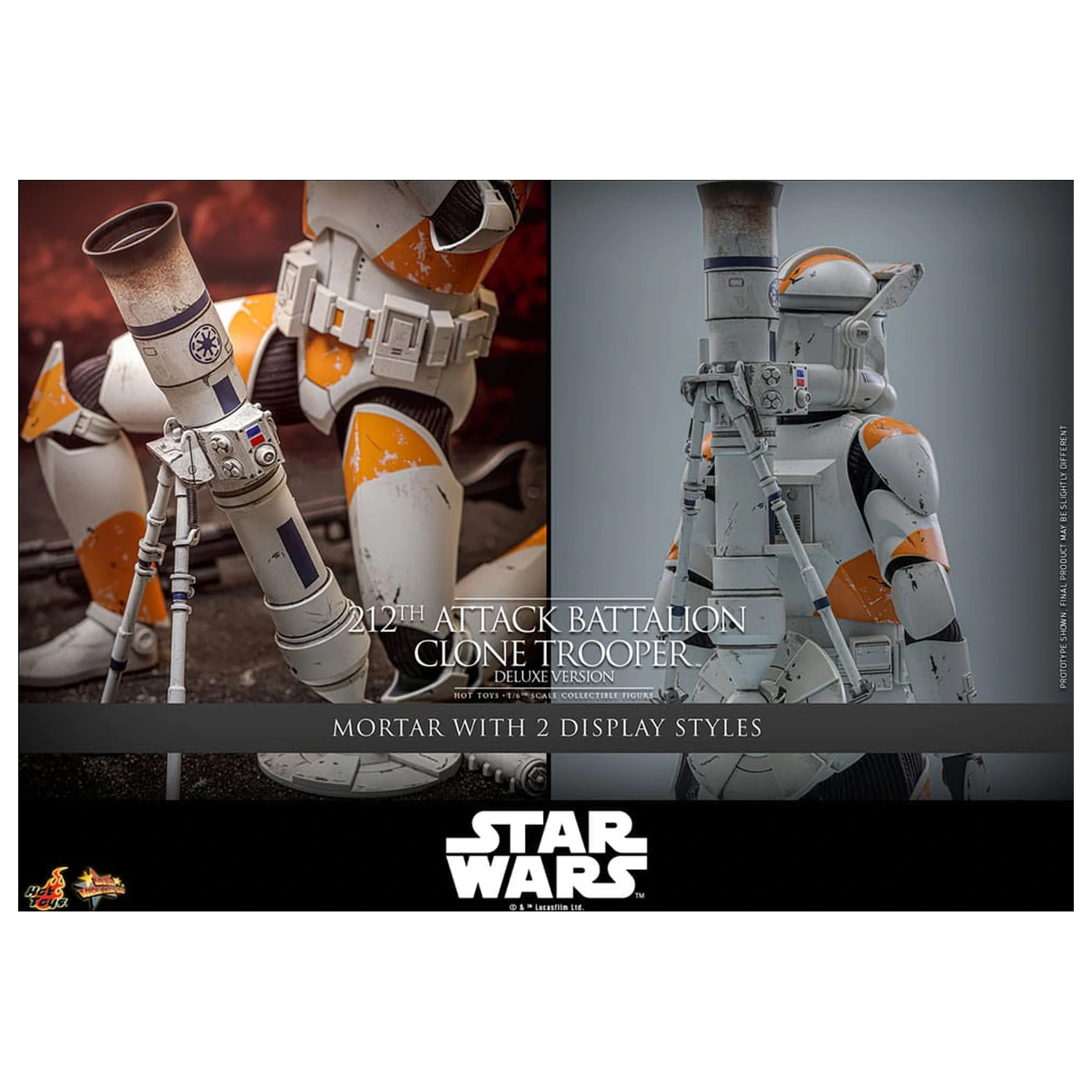 Star Wars: The Clone Wars Akcijska figura 1/6 212th Attack Battalion Clone Trooper Deluxe Version 30 cm fotografija izdelka