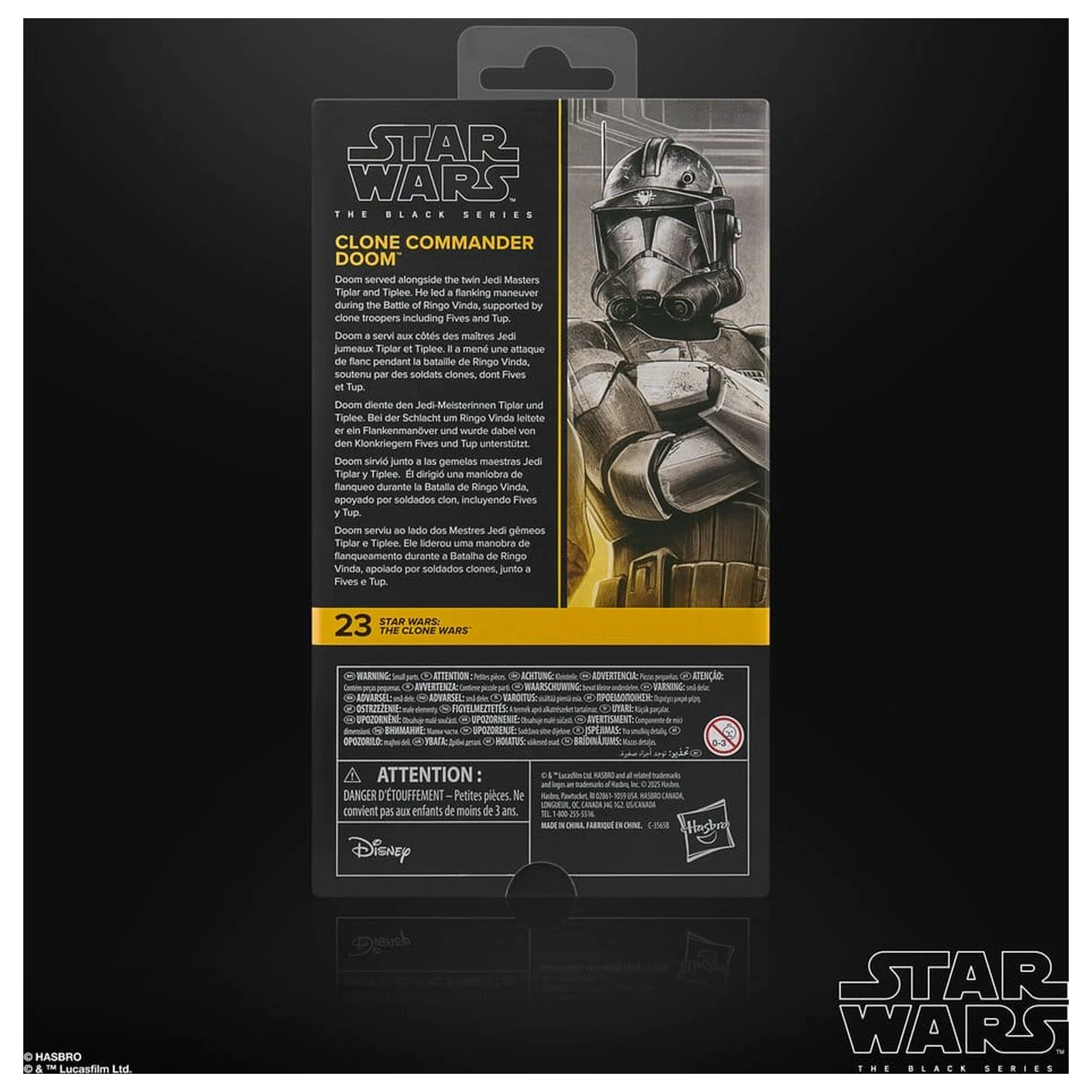Star Wars: The Clone Wars Black Series akcijska figura Clone Commander Doom 15 cm fotografija izdelka