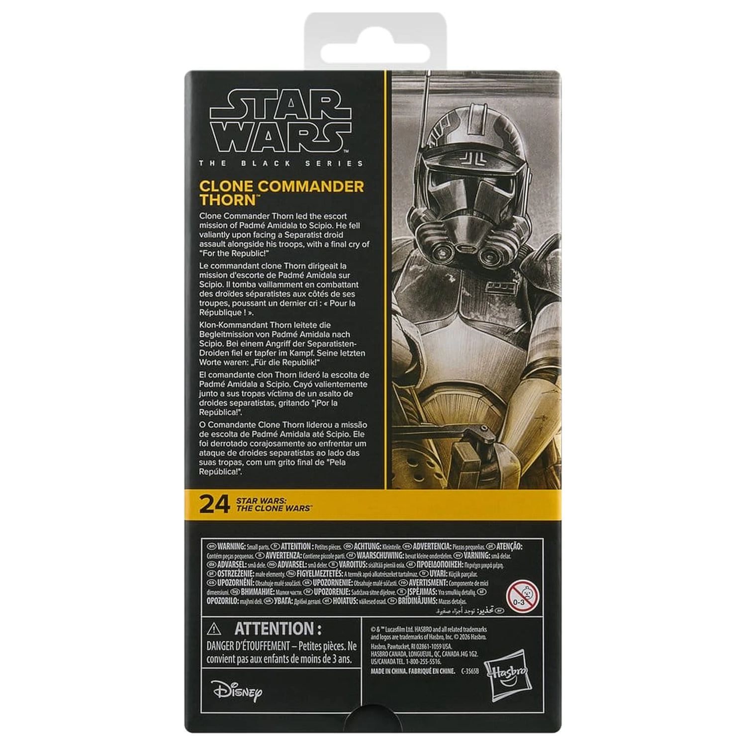 Star Wars: The Clone Wars Black Series akcijska figura Clone Commander Thorn 15 cm fotografija izdelka