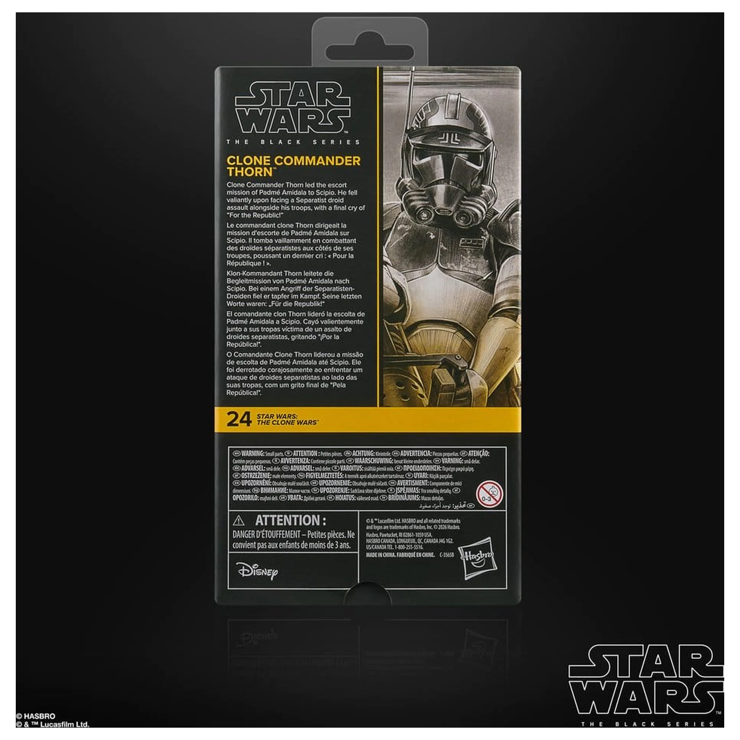 Star Wars: The Clone Wars Black Series akcijska figura Clone Commander Thorn 15 cm fotografija izdelka