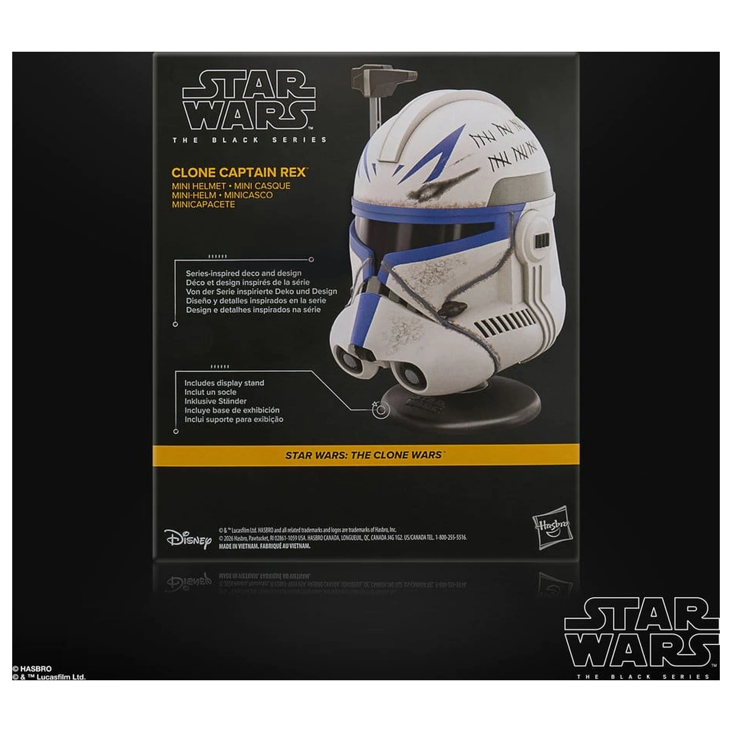 Star Wars: The Clone Wars Black Series Mini čelada Clone Captain Rex 15 cm fotografija izdelka