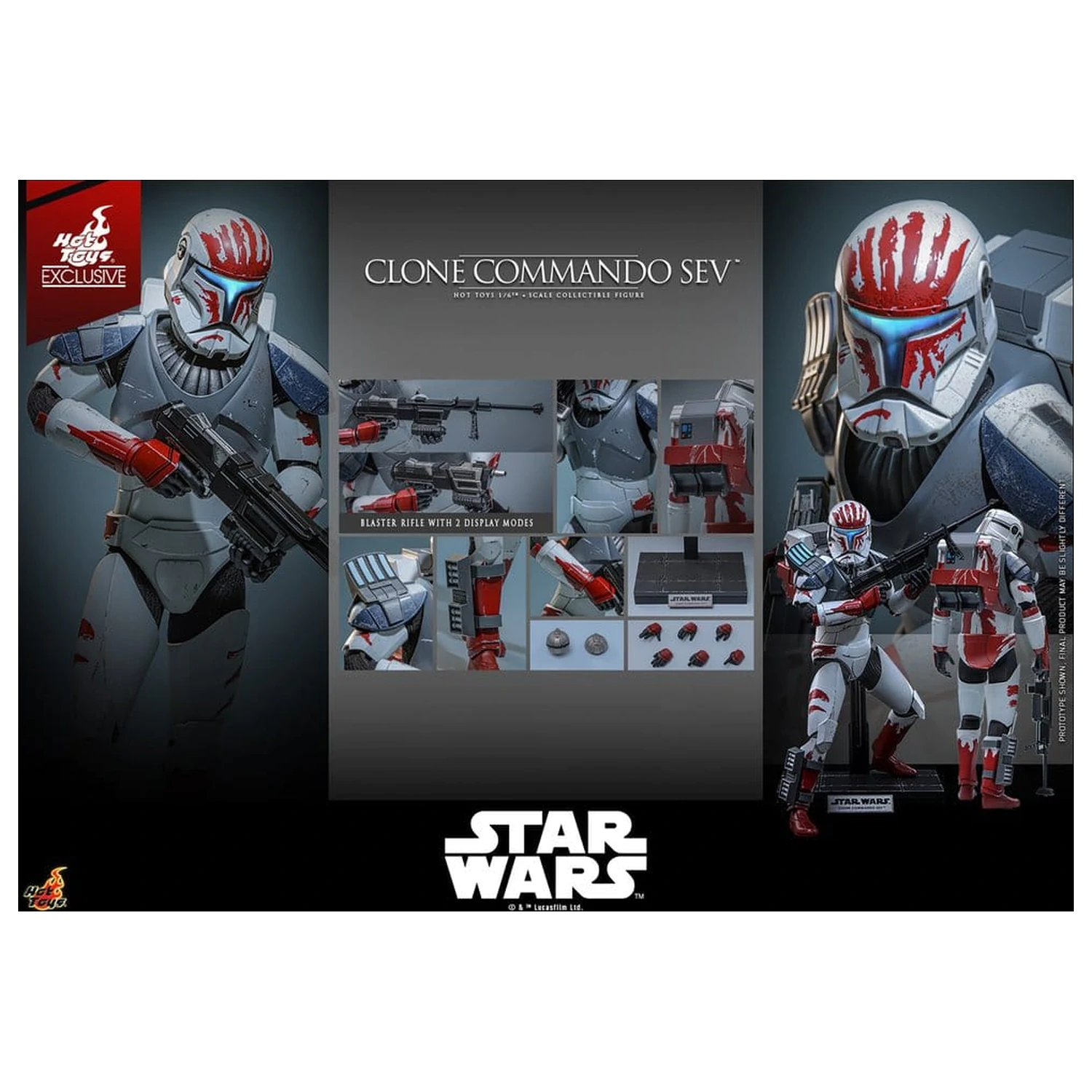 Star Wars: The Clone Wars Television Masterpiece akcijska figura 1/6 Clone Commando Sev 30 cm fotografija izdelka