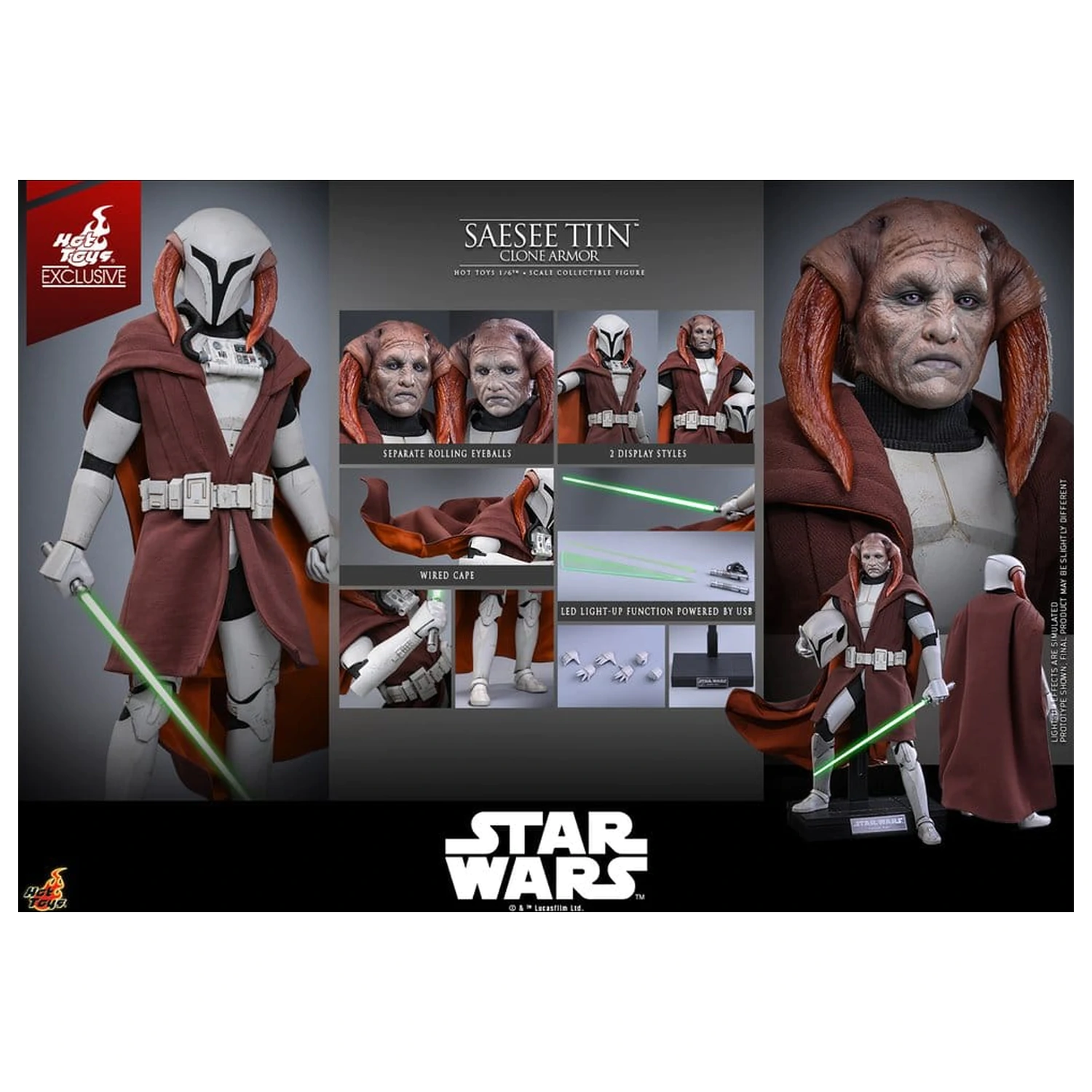 Star Wars: The Clone Wars Television Masterpiece akcijska figura 1/6 Saesee Tiin (Clone Armor) 32 cm fotografija izdelka