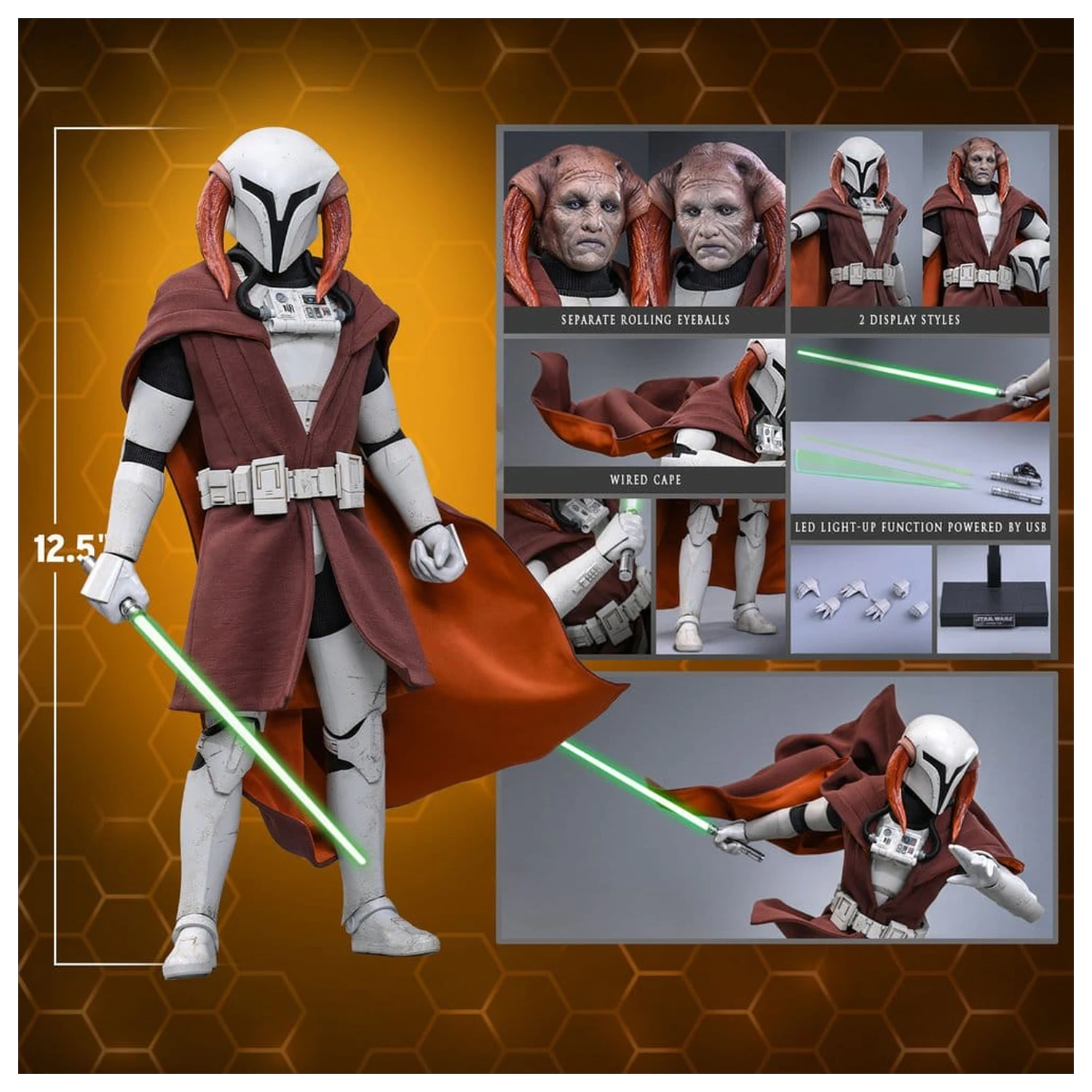 Star Wars: The Clone Wars Television Masterpiece akcijska figura 1/6 Saesee Tiin (Clone Armor) 32 cm fotografija izdelka