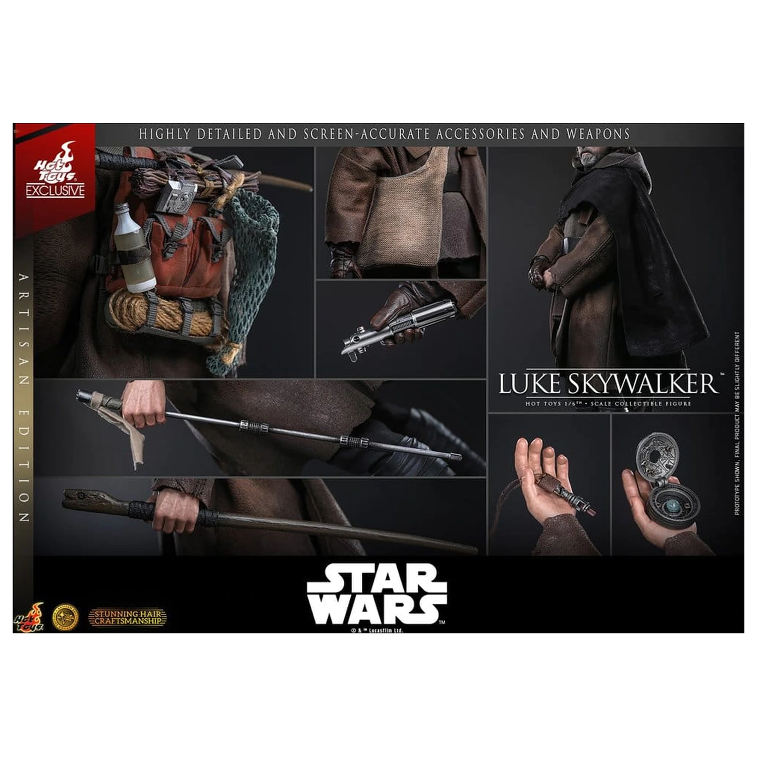 Star Wars: The Last Jedi Movie Masterpiece akcijska figura 1/6 Luke Skywalker (Artisan Edition) 29 cm fotografija izdelka