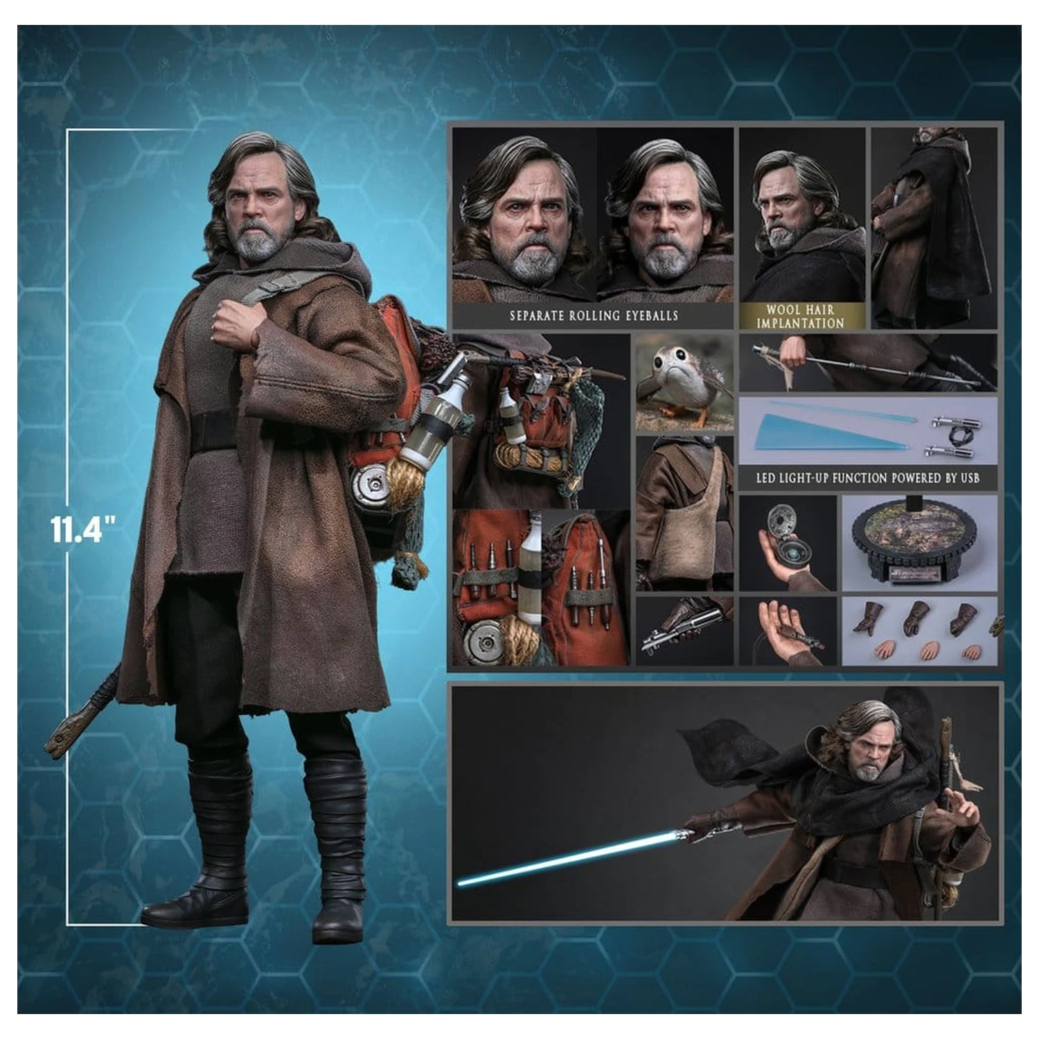 Star Wars: The Last Jedi Movie Masterpiece akcijska figura 1/6 Luke Skywalker (Artisan Edition) 29 cm fotografija izdelka