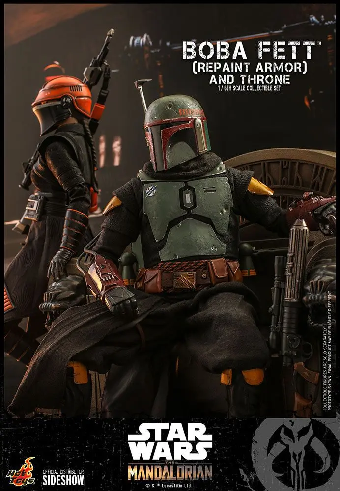 Star Wars The Mandalorian Akcijska Figura 1/6 Boba Fett (Repaint Armor) in Prestol 30 cm fotografija izdelka
