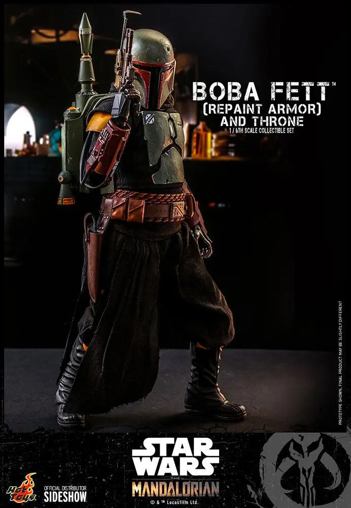 Star Wars The Mandalorian Akcijska Figura 1/6 Boba Fett (Repaint Armor) in Prestol 30 cm fotografija izdelka