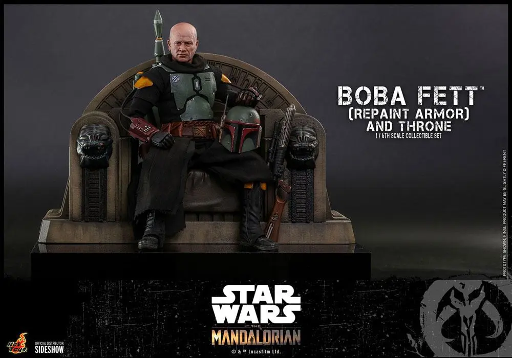 Star Wars The Mandalorian Akcijska Figura 1/6 Boba Fett (Repaint Armor) in Prestol 30 cm fotografija izdelka