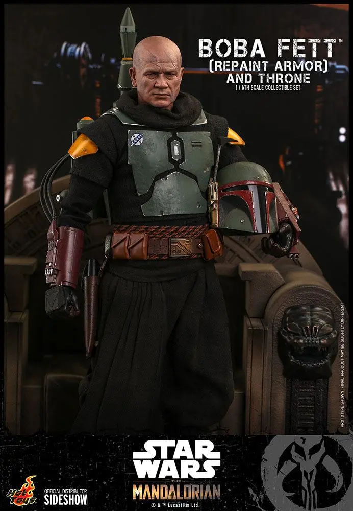 Star Wars The Mandalorian Akcijska Figura 1/6 Boba Fett (Repaint Armor) in Prestol 30 cm fotografija izdelka