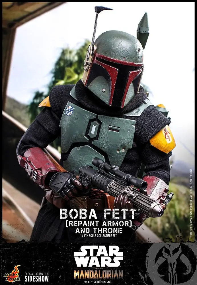 Star Wars The Mandalorian Akcijska Figura 1/6 Boba Fett (Repaint Armor) in Prestol 30 cm fotografija izdelka