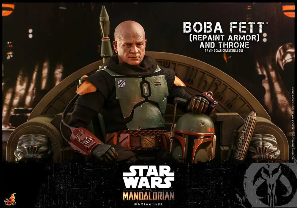 Star Wars: The Mandalorian Akcijska Figura 1/6 Boba Fett Repaint Armor and Throne Special Edition 30 cm fotografija izdelka