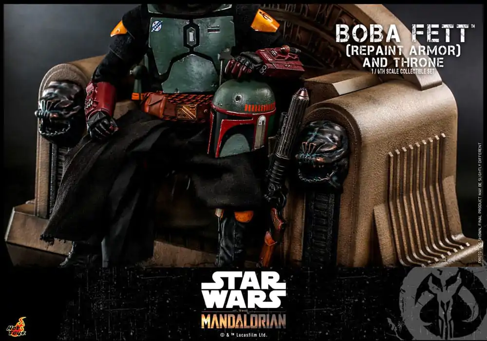 Star Wars: The Mandalorian Akcijska Figura 1/6 Boba Fett Repaint Armor and Throne Special Edition 30 cm fotografija izdelka