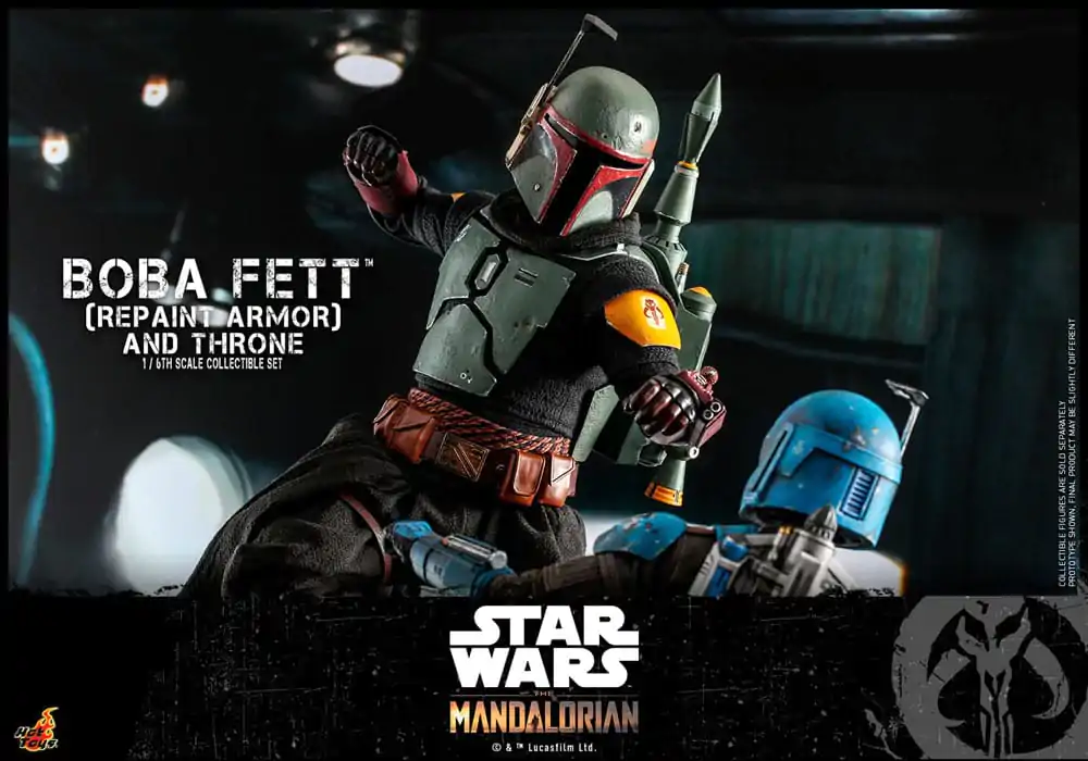 Star Wars: The Mandalorian Akcijska Figura 1/6 Boba Fett Repaint Armor and Throne Special Edition 30 cm fotografija izdelka